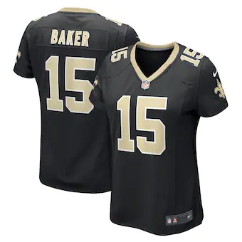 womens nike kawaan baker black new orleans saints game play